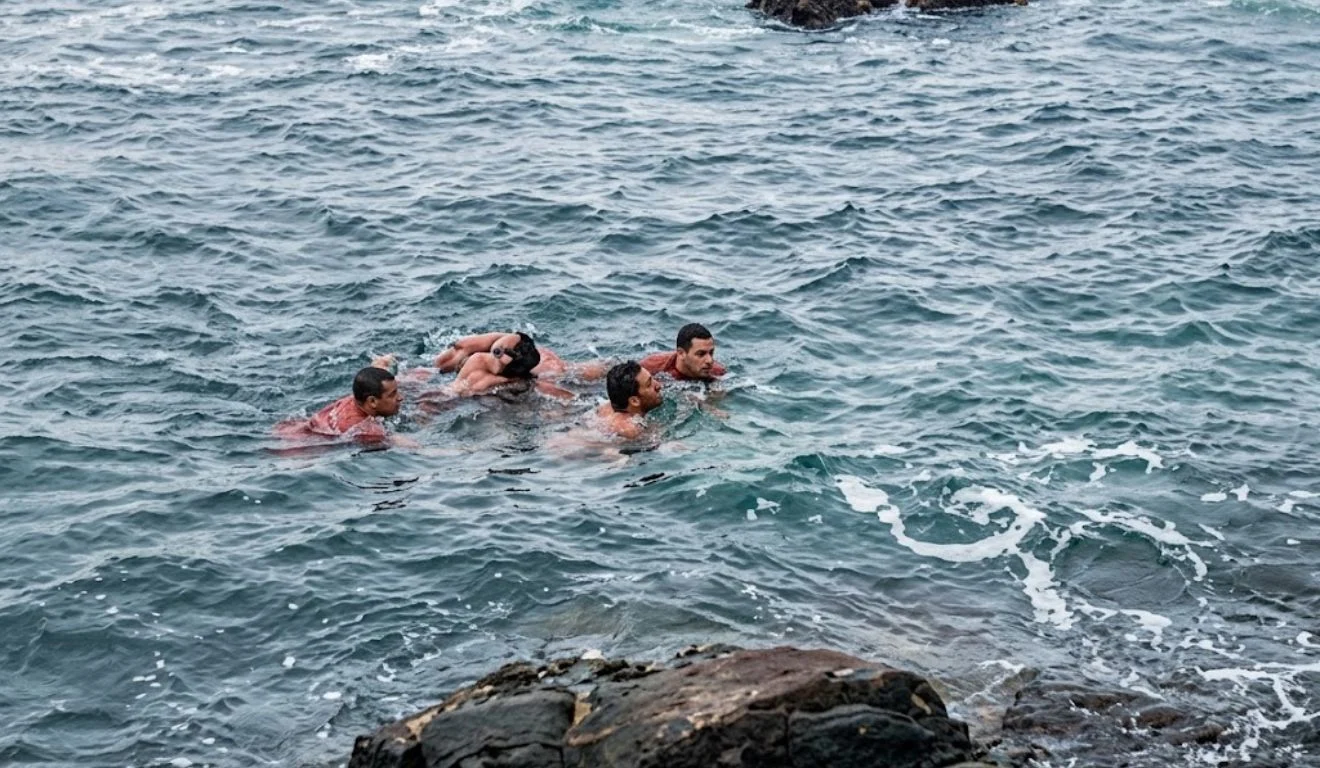 Guarda-vidas realizam resgate de jovem em área perigosa no Farol de Ponta Negra